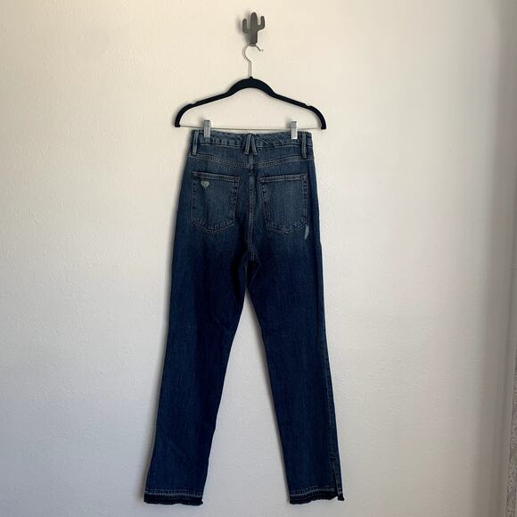 NEW Good American Good Boy Double Slit Jeans in Blue404 - Picture 4 of 16